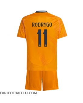 Real Madrid Rodrygo Goes #11 Echipament de Fotbal Replică 2024-25 Copii Deplasare (+ Șorturi)